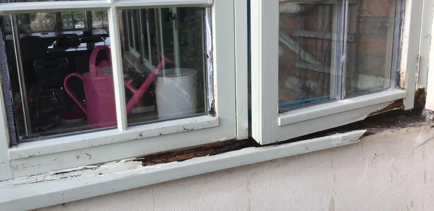 Decayed window sills